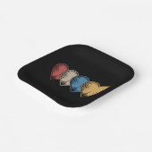 hart Cool Retro Valentijnsdag Cadeaus Papieren Bordje (Gebogen)