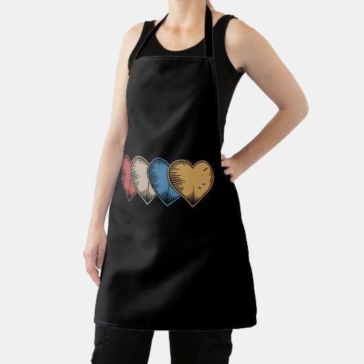  hart Cool Retro Valentijnsdag Cadeaus Schort (Insitu)