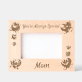 Hart Coquette Moederdag Gift Laser Afbeelding Gegraveerde Lijstjes (Voorkant)