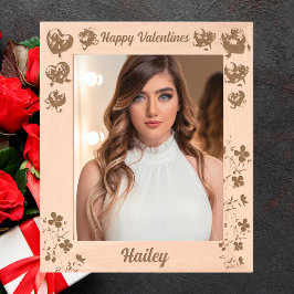 Hart Coquette Valentijnse Afbeelding Gift Laser Gegraveerde Lijstjes