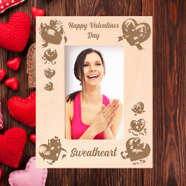 Hart Coquette Valentijnse  Gift Laser Houten Gegraveerde Lijstjes