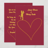 Hart Couple in Love Glamoureuze Golden Wedding Kaart (Voorkant / Achterkant)