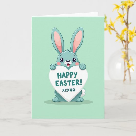 Hart Creature Wenskaart Kaart (Gele Bloem)