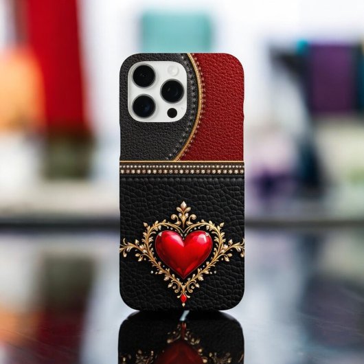 Hart - Crimson Affection Leather Sleeve! Case-Mate iPhone Case
