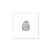 Hart Cupcake Omtrek Stempel (Afrduk)