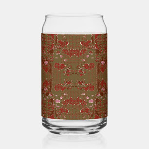 Hart Cupflowers Blikvorm Glas