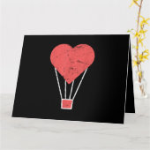Hart Cute Heet Luchtballon Kaart (Gele Bloem)
