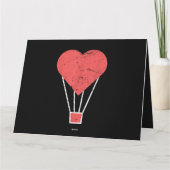 Hart Cute Heet Luchtballon Kaart (Achterkant)