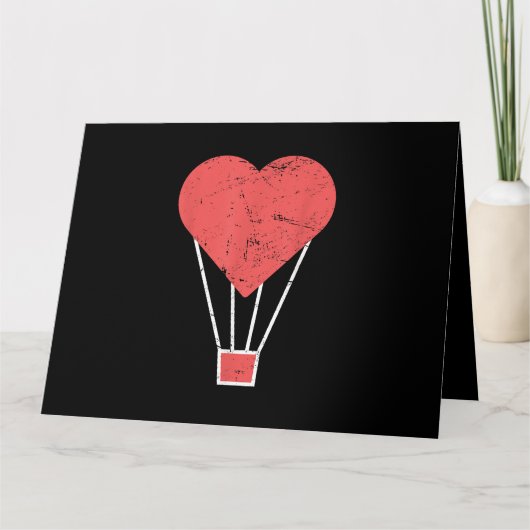 Hart Cute Heet Luchtballon Kaart (Voorkant)
