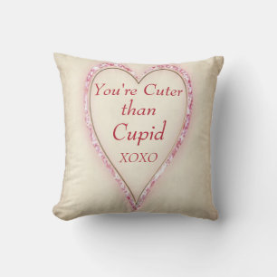 Hart "CUTER THAN CUPID" Kussen