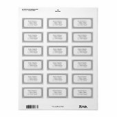 Hart Damast Set (zwart en wit) Etiket (Full Sheet)