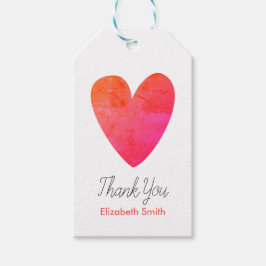  hart Dank je Cadeaulabel