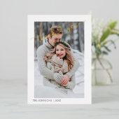 Hart Dank Je Goud Calligraphy 2 Foto Folie Feestdagenkaart (Staand Voorkant)