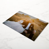 Hart Dank Je Goud Calligraphy 2 Foto Folie Holi Folie Feestdagenkaart (Gedraaid)