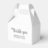 Hart Dank u Typografie Bruiloft Bedankdoosjes (Voorkant Zijde)