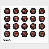 Hart dat badminton speelt Valentijnsdag Valentijn Ronde Sticker (Vel)