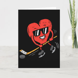 Hart dat ijshockey speelt Valentijnsdag liefde spo Kaart