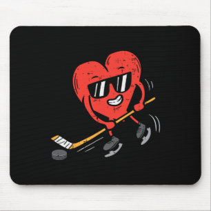Hart dat ijshockey speelt Valentijnsdag liefde spo Muismat