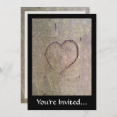 Hart dat in een boom is gekapt kaart (Voorkant / Achterkant)