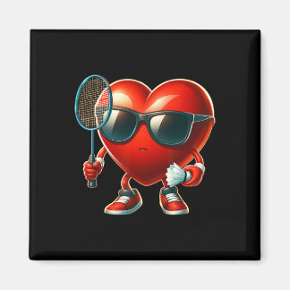 Hart dat op Valentijnsdag badminton speelt Valenti Magneet