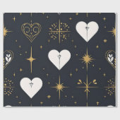 Hart dat schittert cadeaupapier (Vlak)