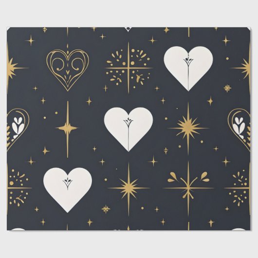 Hart dat schittert cadeaupapier (Vlak)