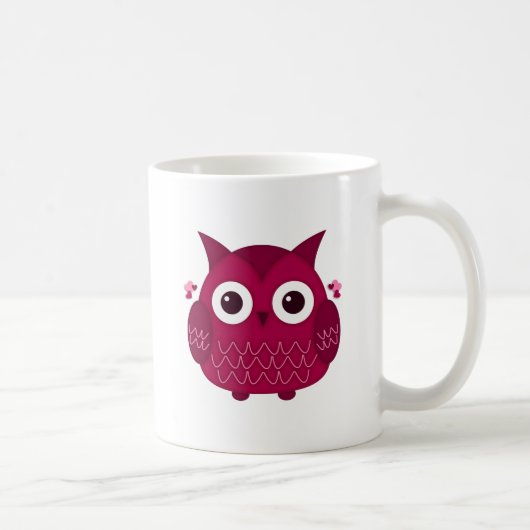 Hart de Roze Owl Koffiemok (Rechts)