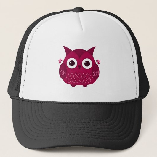 Hart de Roze Owl Trucker Pet (Voorkant)