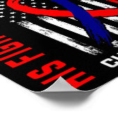 Hart defect CHD Bewustzijn Zoon Amerikaanse vlag Poster (Hoek)