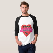 Hart design logo met velentines dag slogan t-shirt (Voorkant volledig)