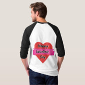 Hart design logo met velentines dag slogan t-shirt (Achterkant volledig)