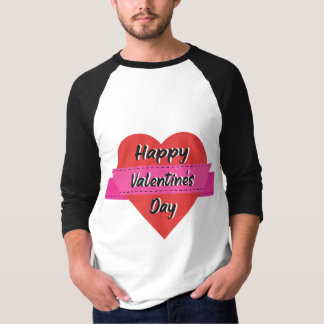 Hart design logo met velentines dag slogan t-shirt