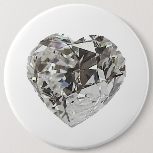 Hart Diamant Knop Ronde Button 6,0 Cm (Voorkant)