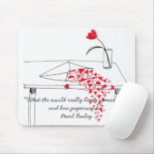 Hart die over Mousepad hangt Muismat (Met muis)