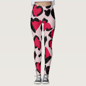 Hart Dierlijke print Leggings (Voorkant)