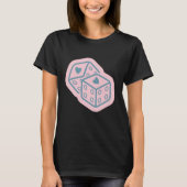 Hart Dobbelstenen Valentijnsdag T-shirt (Voorkant)