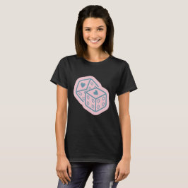 Hart Dobbelstenen Valentijnsdag T-shirt