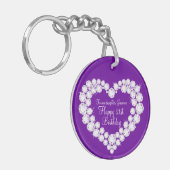 Hart dochter 21e verjaardag cadeau sleutelhanger (Voorkant Links)