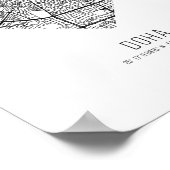 Hart-Doha-hoofdkaart (Qatar) Poster (Hoek)