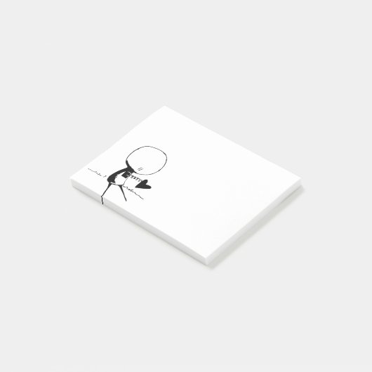 Hart Doodle Boy Post-it® Notes (Schuin)