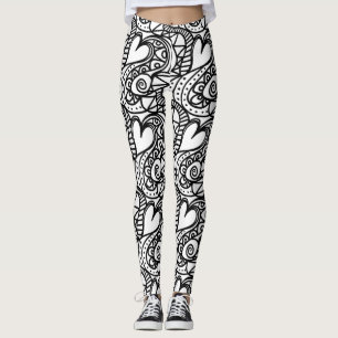 hart doodle leggings