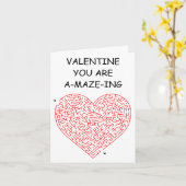 Hart Doolhof - Valentijnsdagkaart Kaart (Gele Bloem)