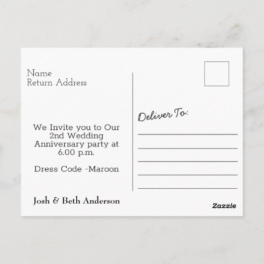 Hart door hart Roze Waterverf Briefkaart (Achterkant)