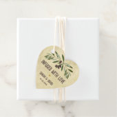 Hart doordrenkt met liefde Olijfolie Rustieke brui Bedankjes Labels (In situ)