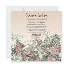 Hart Doves Roos Roze Romance Bruiloft