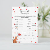 Hart Dracht spel baby shower spel Kaart (Staand voorkant)