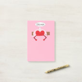 Hart Dreams Shades of Pink Post-it® Notes (Op bureau)
