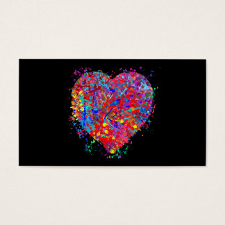 Hart, Drip Art Visitekaartjes