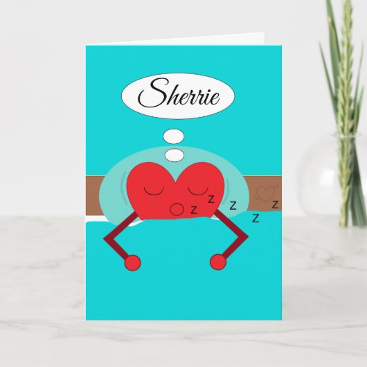 Hart Dromen Tinten Groen Card Kaart (Voorkant)