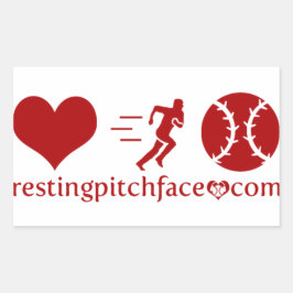 Hart, drukte, HBP-Sticker Rechthoekige Sticker